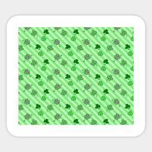 Clovers and Stripes Pattern Sticker